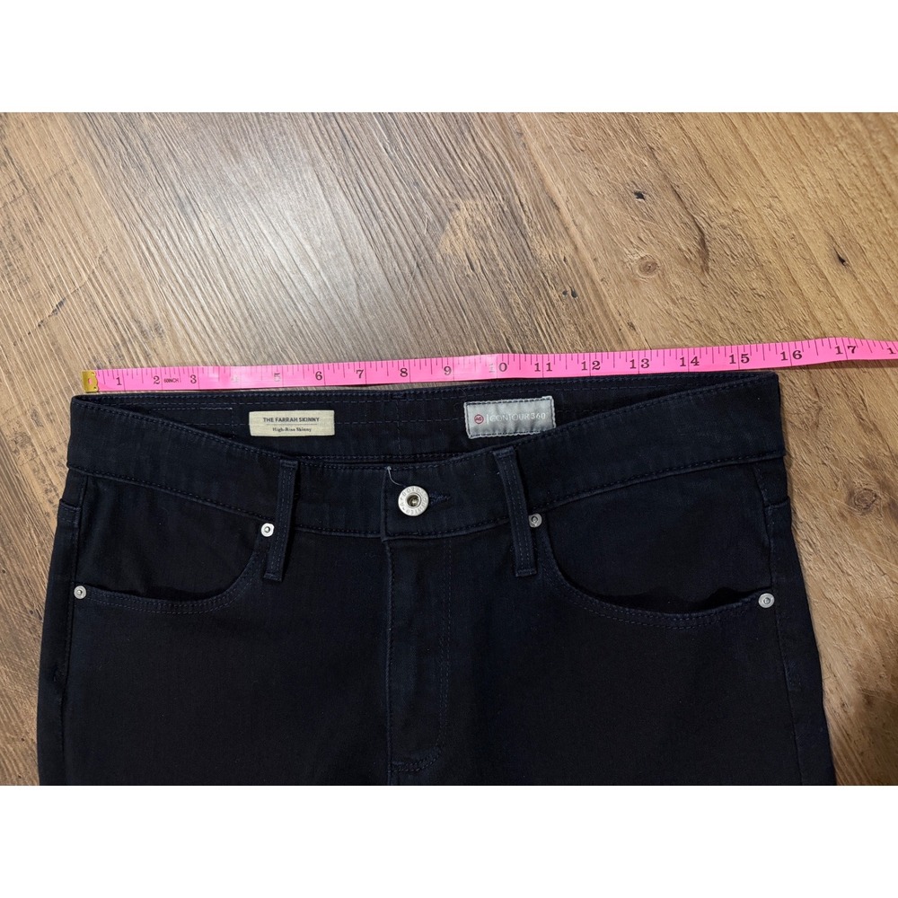 AG Adriano Goldschmied Farrah Skinny Jeans Black Contour 360 High Rise 30R USA - Picture 10 of 11